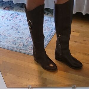 Lucca Lane brown tall calf riding boots NWOB 8